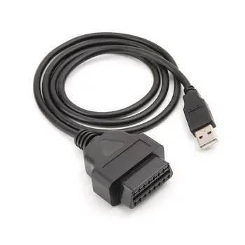 16Pin OBD2 К USB-порту, Зарядное устройство, Кабельный адаптер, Диагностический инструмент E7CA