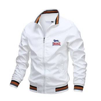 2023, Логотип LONSDALE, куртка-авиатор со стоячим воротником, мужская повседневная тонкая бейсбольная куртка, Последняя весенняя мода, высококачественная куртка