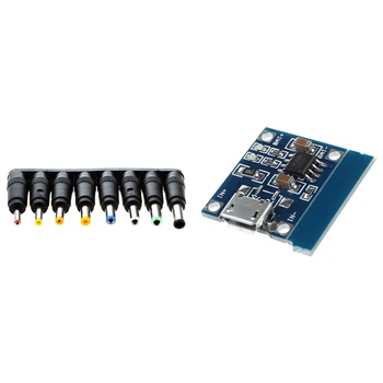 8 Комплектов Универсального Разъема DC Power Plug Конвертер С Micro-USB 1A Li-Ion 18650 Зарядное Устройство Для Зарядки Платы Модуля TP4056 0