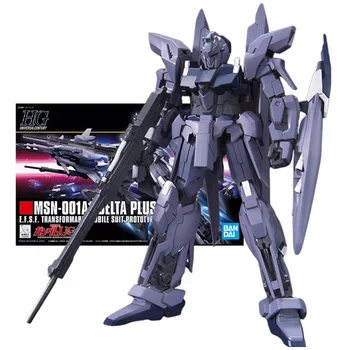 Bandai Подлинная Фигурка Gundam Model Kit Аниме Фигурки HG 1/144 MSN-001A1 Delta Plus Коллекция Фигурных Моделей для Игрушек, Подарков