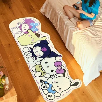 Sanrio Kawaii Hello Kitty Прикроватное Одеяло Для Спальни My Melody Cinnamoroll Аниме Мультфильм Милый Приятный Для Кожи Водонепроницаемый Балконный Коврик