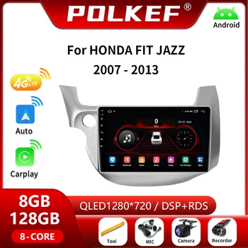 Автомобильное радио для HONDA FIT JAZZ 2007-2013 Android Мультимедийный Видеоплеер Навигация GPS 4G Carplay NO 2din 2 Din DVD Стерео