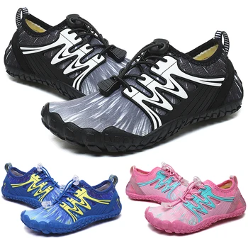 Детская пляжная обувь для плавания, нескользящие детские кроссовки для бега, быстросохнущие, дышащие, износостойкие для занятий фитнесом в помещении.