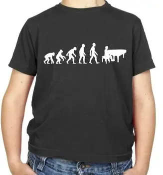 Детская футболка Evolution of Man Piano - Музыкальный подарок - Подарочная футболка с длинными рукавами