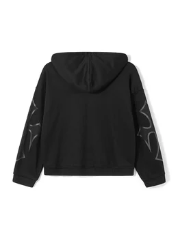 Женская Мужская толстовка Y2K с буквенным принтом, толстовка на молнии, одежда в стиле гранж, толстовка в готическом стиле, куртка Harajuku Streewear
