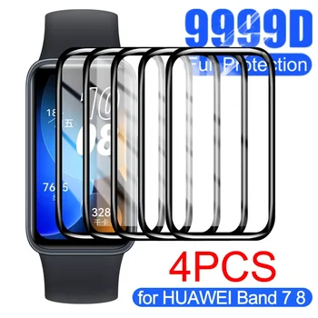 Защитная пленка с полным покрытием 1-4 шт. для HUAWEI Band 7 8 HD Прозрачная защитная пленка из мягкого волокна для Huawei Band7 Band8