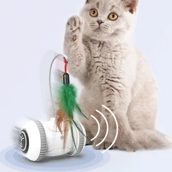 Игрушки для кошек Интеллектуальные Электрические игрушки Самовосстанавливающийся Автоматический баланс Автомобиля Товары для домашних животных Интерактивная игрушка для кошек