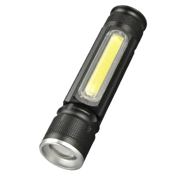 Мощный светодиодный фонарик, водонепроницаемый мини-двойной источник света, USB-мощный многофункциональный осветитель дальнего действия
