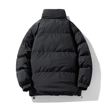 Мужская хлопчатобумажная куртка с добавлением жира зимой, увеличенная пуховая хлопчатобумажная куртка свободного покроя, утепленная куртка
