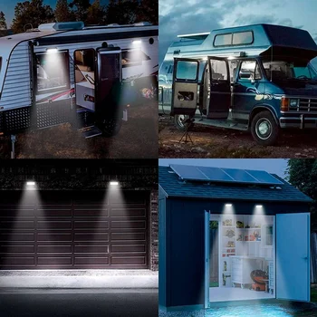 Наружные светодиодные фонари на колесах, 12 В 6 Вт, свет на крыльце из алюминиевого сплава, для дома, автомобиля, грузовика, фургона, прицепа, лодки 1