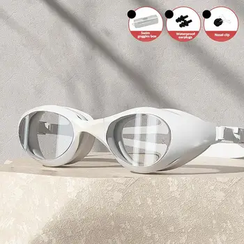 Очки для плавания для взрослых Очки для плавания для взрослых Противотуманные Водонепроницаемые Регулируемые Силиконовые очки для плавания с защитой от ультрафиолета С 1