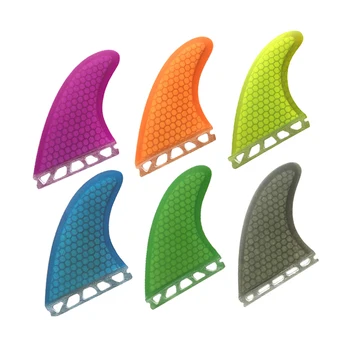 Плавники для доски для серфинга из стекловолокна RISECE Single Tab Surf Fin M Размер G5 Honeycomb Multicolor SUP Surfing Fin