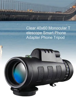 Прозрачный монокулярный телескоп 40x60, адаптер для смартфона, штатив для телефона 3