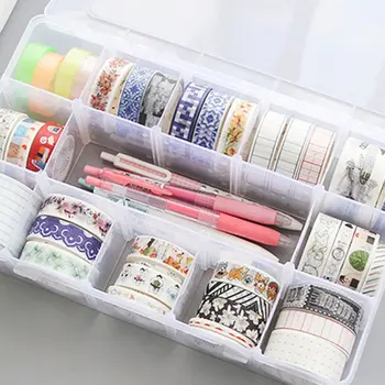 Прозрачный Ящик для хранения с 15 ячейками, Органайзер Cajas Organizadora, Пластиковая коробка для хранения ювелирных изделий, бусин, винта для таблеток, Органайзер