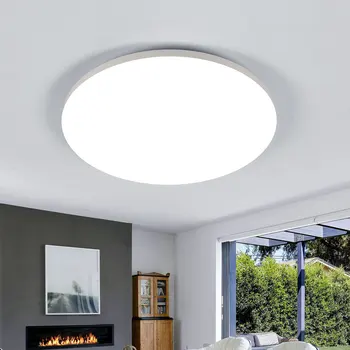 Светодиодный потолочный светильник для ванной комнаты, водонепроницаемый IP54, 24 Вт 2700ЛМ, современный светодиодный потолочный светильник, холодный белый 6500 К