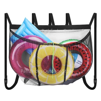 Сетчатая сумка для хранения в бассейне Подвесная складная для хранения надувных игрушек большой емкости Подходит для занятий спортом Плавания пляжных путешествий