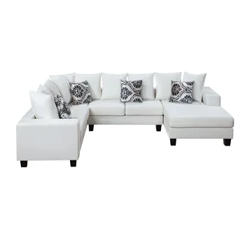 Современный U-образный секционный диван, бархатный угловой диван с множеством подушек в комплекте, домашняя мебель для гостиной, офиса