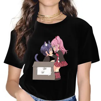 Уникальные футболки Amu и Ikuto для женщин, футболки с круглым вырезом, футболки с коротким рукавом Shugo Chara, топы с принтом