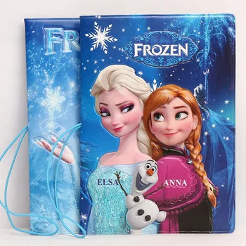 Футляр для паспорта Disney princess Frozen ELSA Женский мужской 3D держатель удостоверения личности Карта Набор паспортов кошелек монета мультяшный милый дорожный кошелек