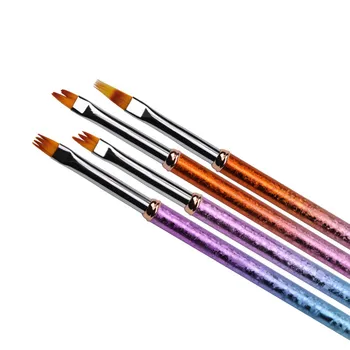 Цветная металлическая ручка, градиентная кисть для рисования ногтей, УФ-гелевая ручка, инструмент для маникюра, кисть для дизайна ногтей