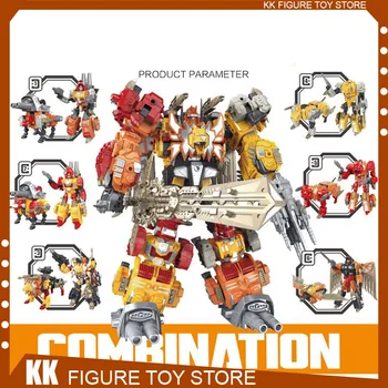 34-сантиметровые аниме-фигурки-трансформеры 6 В 1 Ko Predaking Crazy Beast Fit Clan, Шестиугольник, Механические Игрушки-роботы, меняющие форму, Подарки