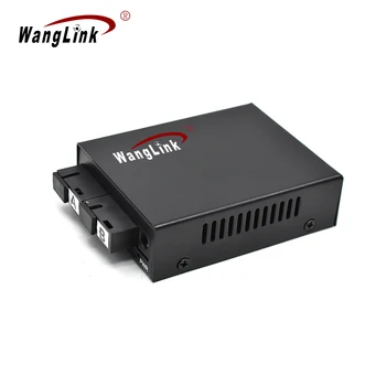 Wanglink Гигабитный Медиаконвертер PoE 2 Оптоволоконных Порта SC 4 Порта Ethernet 10/100/1000 Мбит/с Коммутатор PoE Ethernet для Камер ВИДЕОНАБЛЮДЕНИЯ 1