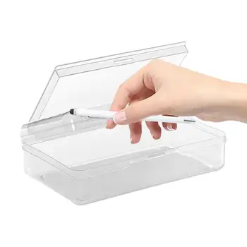 Двухслойная коробка для канцелярских принадлежностей Прозрачный Жесткий пенал для канцелярских принадлежностей Большой емкости Жесткое место для хранения карандашей