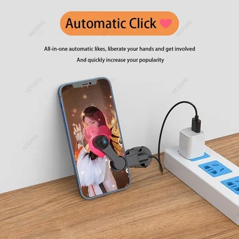 Кольцевая Ручка Автоматический Кликер Экрана Мобильного Телефона Прямая Трансляция Без Звука Tap Tiktok Like Tap Физическое Моделирование Пальчиковой Игры Для iOS Android