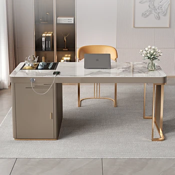 Легкий чайный столик из роскошной каменной плиты, письменный стол, Интегрированная комбинация стола и стула, современный минималистичный Офисный чайный столик, Подъемный стол