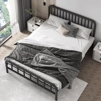 Металлическая спальня С двуспальными кроватями и изголовьями, японский лофт, роскошный каркас кровати в скандинавском стиле, Безопасная Бесплатная доставка, Индивидуальная мебель Cama