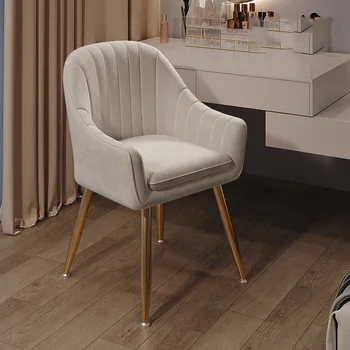 Минималистичный стул для девочек, туалетный столик для макияжа, Высококлассный стул, Легкий Роскошный обеденный стул со спинкой, Мебель для спальни Silla Comedor