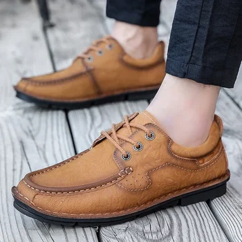Новые модные мужские Оксфорды, мужская повседневная обувь ручной работы, Деловые Повседневные кроссовки, Мужские туфли для прогулок на открытом воздухе, Zapatillas
