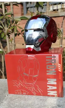 Новый Шлем Marvel Iron Man Autoking 1/1 Mk5 С Дистанционным И Голосовым Управлением, Автоматический Шлем-Маска Железного Человека Со Светодиодной Подсветкой, Подарки Для Мальчиков 5