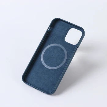 Оригинальный кожаный магнитный чехол Apple Magsafe Animation для iPhone 12 13 Pro Max Mini Case Беспроводная зарядка Чехол для защиты от падения 1