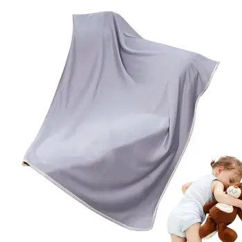 Охлаждающие одеяла для горячих спящих, Дышащее Летнее одеяло из ледяного шелка для детского сна, легкое одеяло для сна на автомобильном диване