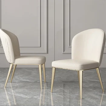 Роскошное современное скандинавское кресло для балкона, Дизайнерская Кожаная Мягкая туалетная игра, Белое кресло Со спинкой для балкона, стулья Fauteuil для гостиной