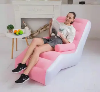 Роскошный флокированный шезлонг надувной диван надувной воздушный диван открытый надувной диван-кровать кресло для гостиной Односпальный диван-кресло