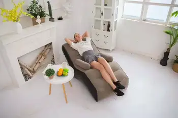 Роскошный флокированный шезлонг надувной диван надувной воздушный диван открытый надувной диван-кровать кресло для гостиной Односпальный диван-кресло 1