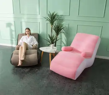 Роскошный флокированный шезлонг надувной диван надувной воздушный диван открытый надувной диван-кровать кресло для гостиной Односпальный диван-кресло 5