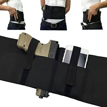 Уличная многофункциональная тактическая поясная сумка на резинке, черный защитный поясной ремень, 15x95 см