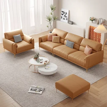 Уникальные диваны для отдыха, однотонные цвета, дизайн офисного уголка, Винтажная кровать, кожа, Скандинавский роскошный ленивый диван, канапе, Современная Скандинавская мебель