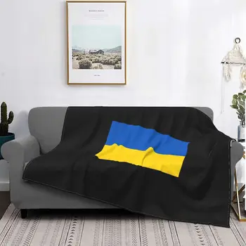 Флаг Украины Одеяло с украинским флагом, Фланелевое Весенне-осеннее Дышащее Мягкое покрывало для домашнего офиса, покрывало на кровать