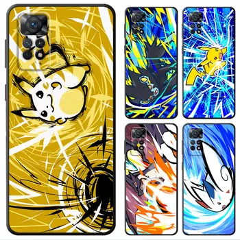 Чехол для телефона Pokemon Cool Pikachu для Xiaomi Redmi Note 13 9S 11S 10S 12S 12 8T 10 Pro 11 Pro 9 8 7 9T 10 Черный Мягкий Чехол