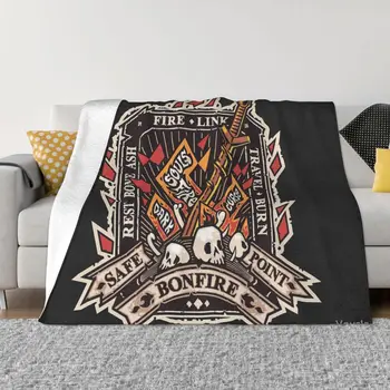 Эмблема Темного Костра с изображением Душ Проклятия, Цветное одеяло, Покрывало на кровать, Стеганое одеяло на зиму